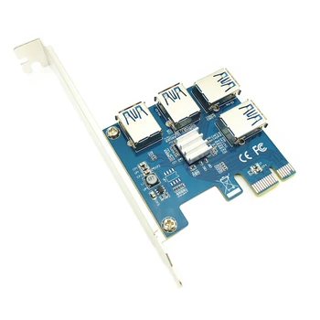 USB 3.0 PCI-E Express 1x la 16x Extender Riser Card Adaptor PCIE de la 1 la 4 USB pentru Grafica placa Video pentru Minerit Bitcoin BTC Miner