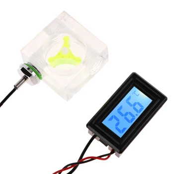 LED-Termometru Digital cu 3 cai debitmetru pentru PC-ul Apei de Răcire cu Lichid Sistem de