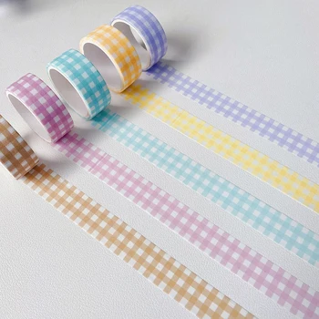 1 buc Ins Zăbrele Bandă Washi Culoare Solidă Banda Autocolant DIY de Mână Cont Decorative Papetărie, Rechizite Școlare