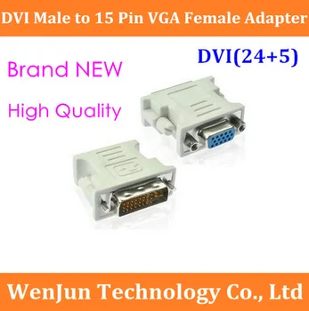 DHL/EMS Transport Gratuit NOI DVI la VGA Adaptor DVI 24+5 de sex Masculin de a Converti la 15 Pini VGA de sex Feminin Adaptor Converter pentru PC HDTV