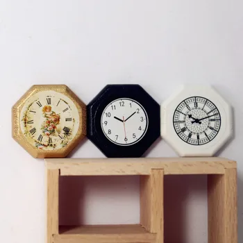 Casa papusa Ceas Ceas de Perete Model în Miniatură Accesorii de Decorare Camera de zi Simulare Mini-Articole de uz Casnic recuzita de Fotografiere