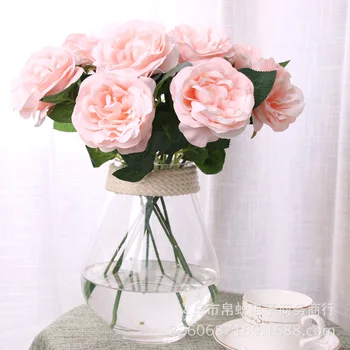 10buc/ lot rose flori artificiale de simulare cununa singură ramură de mătase floare trandafir decor de nunta trandafir de matase flores coroană de flori