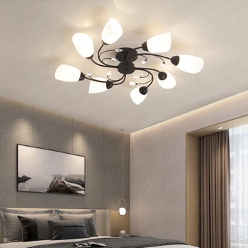 Moderne LED Lumini Plafon Acasă Living de Iluminat Corpuri de iluminat luminaria de teto Dormitor Alb Sticlă Lampă de Plafon