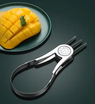 Mango Tăietor Cutter cuțit de curățat Pitter Splitter cu Lama din Oțel Inoxidabil de Fructe Separator de Mango Separator Cuber