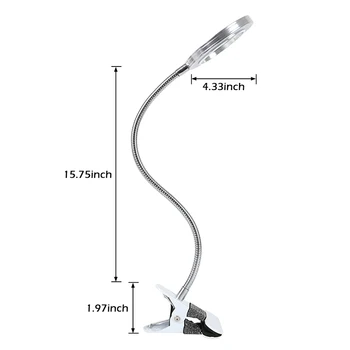 Microblading Tatuaj 8X Lupa Lampa de Unghii de Arta USB de Lumină Rece Led Non-alunecare de Echipamente Clemă de Sticlă Lampă de Masă pentru Salon de Infrumusetare