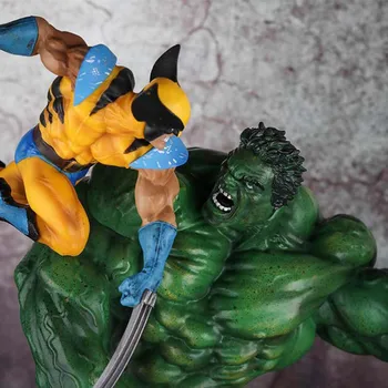 Anime Marvel Hulk Vs Wolverine Statuie de Acțiune Figura 1/6 scară pictată figura PVC jucarii pentru copii Brinquedos