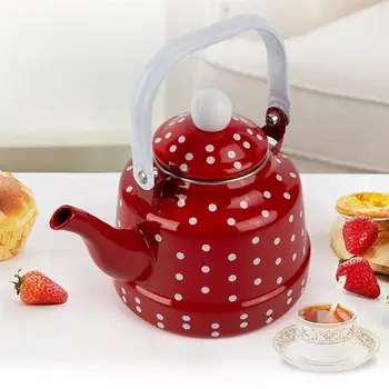 1 buc Durabil Încălzire Apă Ceainic Minunat Email Ceainic pentru Acasă Bucatarie Ceainic pentru ceai cafea mare instrument de încălzire