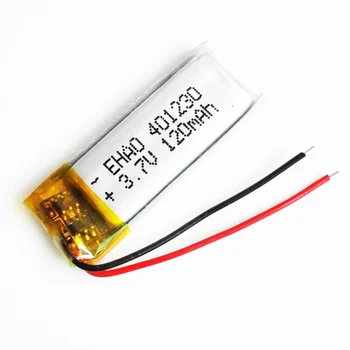 EHAO 401230 120mAh 3,7 V Litiu-Polimer LiPo Baterie Reîncărcabilă de Celule de putere Pentru Mp3, DVD, bluetooth căști ceas Inteligent MP4