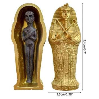 Antic Egiptean Rășină Sicriul cu Mama Figurina Egipt Faraon Statuie în Miniatură