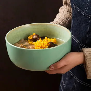 Supa uz casnic de mari dimensiuni îngroșat ceramice noodle bowl castron adânc de capacitate mare