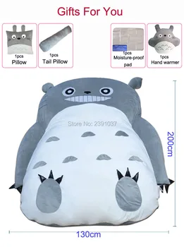 200x130CM Vecinul Meu Totoro Tatami de Dormit cu Pat Dublu Gonflabil Canapea Pentru Adult Cald Desene animate Tatami Sac de Dormit Saltea