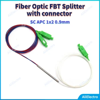 10buc fibra optica FBT splitter cu SC APC conector 1x2 0.9 mm dezechilibrat cuplaj opțional split raport 10/90 45/55 20/80
