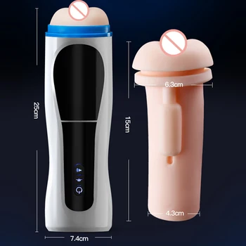 2022 Automate de sex Masculin Masturbator Cana cu 7 Puternice Vibrații Electrice de Buzunar Pizde 3D Texturate Vagin Distractiv pentru Adulți Jucarii Sexuale Bărbații de la 18