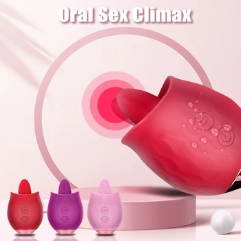 Rose Forma Vaginului G-Spot Orală Biberon Vibratoare Analsex Vagine Orgasm Clitoridian Stimulator Limba Lins Vibratoare