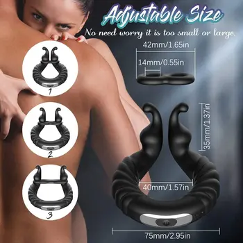 LY Penis Inel de Silicon Inel Reglabil Vibratoare Inel Masaj Intarziere Ejaculare Stimulator Vibrator Câteva Jucării Sexuale Pentru