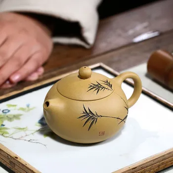 180 ml Lut Violet Xishi Ceainice Manual Gravură Oală de Ceai minereu Brut Secțiunea Noroi Ceainic Chinezesc Teaware Cadouri Personalizate