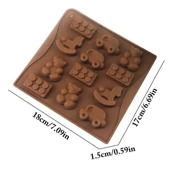 Silicon Tort Fondant Instrumente de Decorare Ciocolata de Copt Mucegai DIY 12 Cavități Suporta Cookie Mucegai Bomboane Mucegai pentru Bakeware