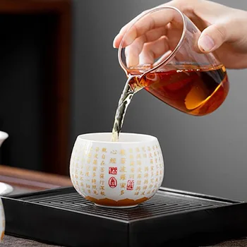 Portelan Cesti de Ceai cu Farfurie Ceramica de Cafea, Cani de Ceai Castron Gaiwan Pentru Chinez oolong Puer Kung fu Teaware Ceremonie