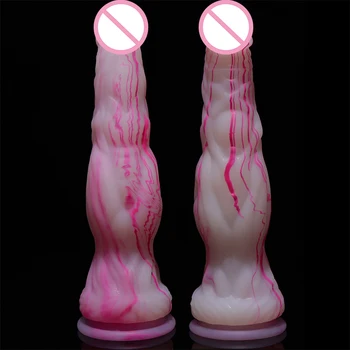 Lichid De Silicon Pagoda Mixte De Culoare În Formă De Penis De Sex Masculin De Sex Feminin Masturbatori Masagere Produse Erotice Jucarii Sexuale De Cuplu