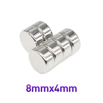 20/50/100/150/200/300PCS 8x4 Mici, Rotunde Magnet Puternic N35 Magnet Neodim Disc 8x4mm Permanent de pământuri Rare Magnet Puternic 8*4