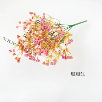 5 capete de 35cm alb înstelat artificiale flori artificiale de nunta de decorare ziua de nastere acasa grădină de flori false