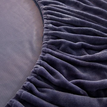 Noul model Confortabil Flanel de Lână Twin/Full/Regina/Regele Dimensiuni Cearceaf pat cearceaf de pat Home textile de culoare albastru Închis #sw