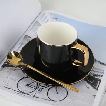Ceramica ceașcă de cafea Europene set rafinat în simplu ceai după-amiaza franceză Nordic tazas de cafe latte ceașcă ceașcă de ceai set