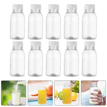 Bottlesbottlecontainers De Unică Folosință Pentru Băuturi Plasticclear Gol Bea Capace Watercaps Depozitare Recipient Transparent Juicingmini