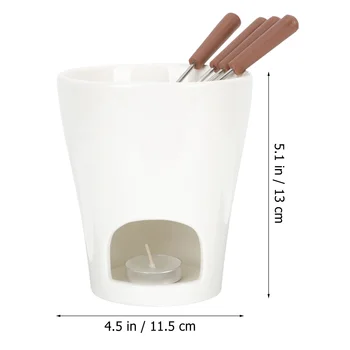 Vas Pentru Fondue Mai Cald Topeste Untul Cu Ciocolata Ceramice Brânză Mini Filtru Set Saucepanmakingcream Bomboane Aragaz Gheață Compact Ciocolată