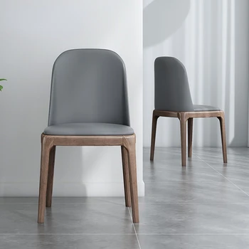 Nordic din lemn masiv, scaune de luat masa lumină moale de lux pachet spatar scaun simplu hotel restaurant modern masă octogonală scaun