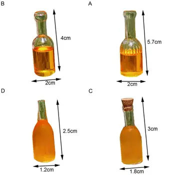 Mini Sticla de Vin de Simulare Pretinde Joc casă de Păpuși de Sticlă Sticlă Sticlă DIY Accesorii pentru Photo Props Sticlă de Model Ornamente