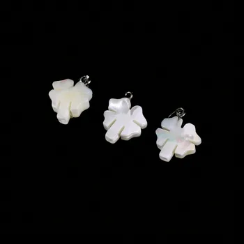 Naturale coajă albă, frunze de forma Pandantiv Rafinat farmecele pentru a Face Bijuterii DIY cercei Coliere Accesorii dimensiune 17*26mm