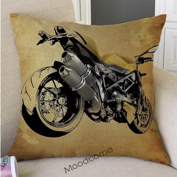 Personalizate Clasic De Motociclete De Epocă Stil Poster Acasă Decorative Canapea Pernă Caz Motocicleta Chopper Art Pernele De Acoperire