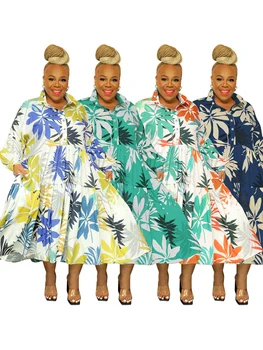 Timp Africane Cămașă Rochie Femei Zburli Mozaic Complet Maneca Haine De Toamna De Imprimare De Moda Streetwear Casual Africa De Rochii De Îmbrăcăminte
