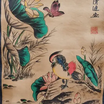 Vechii Chinezi Patru ecrane de caligrafie, pictură scroll 