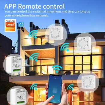 Aubess Tuya WIFI 10A/16A Smart Switch 2way Timer de Control Comutator Wireless Smart Home Lucra Cu Alexa de Start Google Alice de Viață Inteligentă