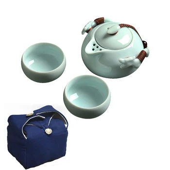 Gaiwan drinkware seturi de ceai din ceramica ceainic ceainic ceasca de ceai din portelan de călătorie portabil set de ceai chinezesc ceai kung fu set cu geanta de voiaj
