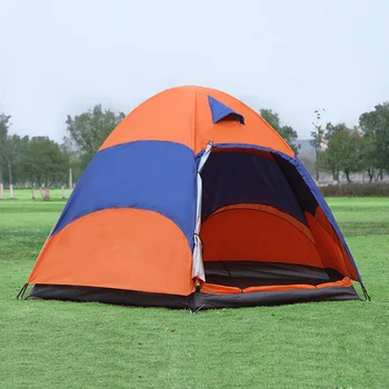 În aer liber multi-persoană supradimensionate hexagonale double-decker beach camping impermeabil respirabil cort 3-5 persoane auto-tur de conducere cort