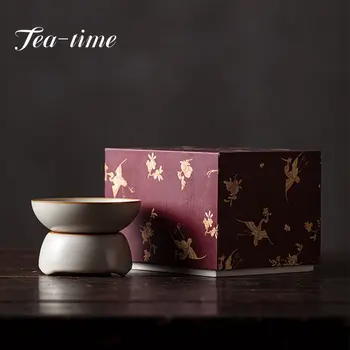 Chineză Stil Retro Ru Cuptor Ceai Infuser Gracked Glazura Spart Gheața Poate Îmbunătăți Împărțiți Filtru De Ceai Ceremonia Ceaiului Accesorii Cutie