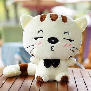 Bunuri de înaltă calitate moale jucărie de pluș drăguț alb sau galben timid pisica 28cm jucarie pisica de Crăciun cadou de ziua de nastere ,d1055.1