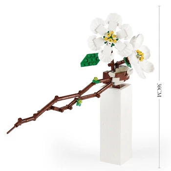 Blocuri Caramizi Model de Jucărie Iarna Plum Blossom Buchete de Flori Set 398PCS DIY Jucarii Educative Pentru Baieti Cadouri