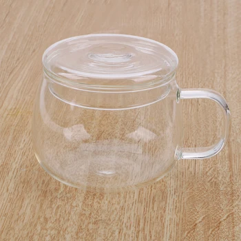 Ceai de Frunze vrac Filtru Filtru de Cafea cu Infuzor si Capac pentru Biroul de Acasă Rezistente la Căldură de Sticlă Ceașcă de Ceai Durabil 350ml Drinkware