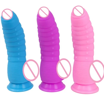 TleMeny Realist din Silicon Animale Vibrator Vaginal G-spot Cu ventuza Anal Plug Monstru Imens Penis artificial sex Feminin Jucarii Sexuale Pentru Femei