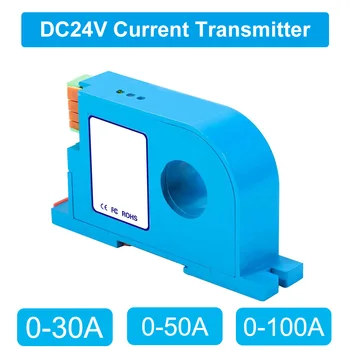 O singură Fază Senzor de Curent AC DC Electric Amper Traductor Emițător 10A 20A 30A 50A 100A Intrare 4-20mA Converter