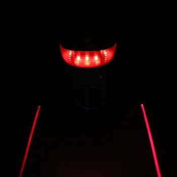Ciclism Lumini Stopuri LED Laser Avertizare de Siguranță Noapte de Echitatie 5 LED+Laser 2 Lumini de Biciclete, Biciclete Coada Lămpi Accesorii Lumină