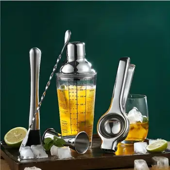 Din Oțel Inoxidabil Barman Instrumente Transparente Cocktail Shaker Pentru Bara De Petrecere Agitator Mixer Vin, Suc De Fructe Cupa Bar Accesorii