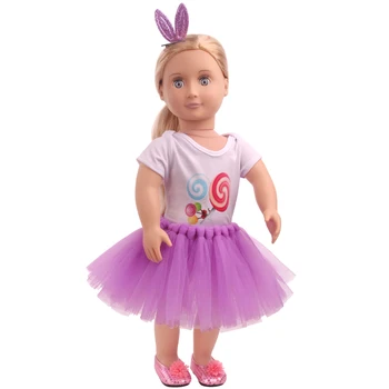 18 Inch American Doll Fata Papusa Haine De Moda Set Baby Doll Toate Culorile Rochie De Jucărie Pentru Copil De A Purta Fata Cadou